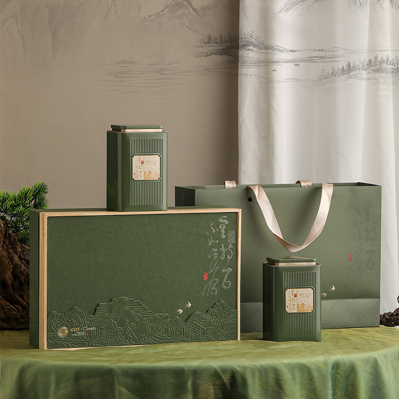 2025新款绿茶包装盒空礼盒崂山绿茶龙井茶碧螺春毛尖通用茶叶礼盒