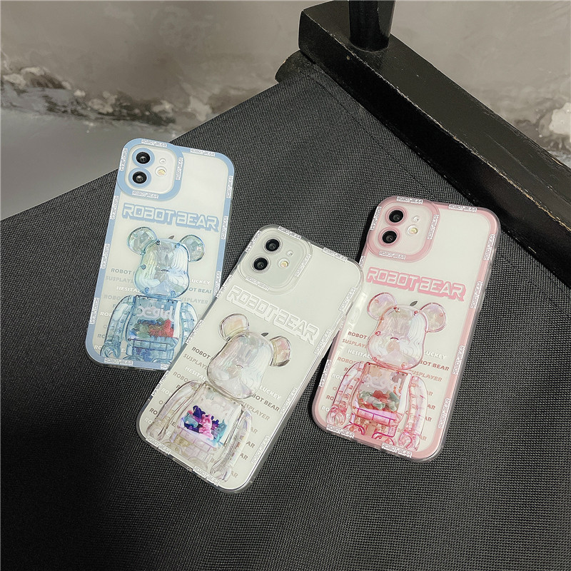 Fashion Creative Transparent Elf Eye All-inclusive Bear Astronaut Protective Case For Iphone display picture 2