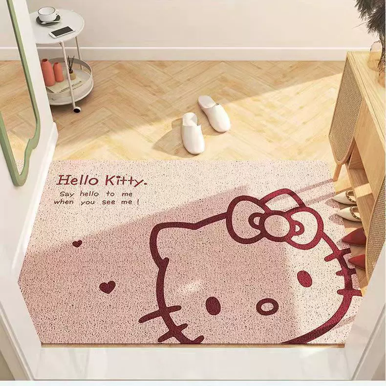 Hello kitty地垫入户门进门玄关家用门垫防滑丝圈蹭土大门口脚垫