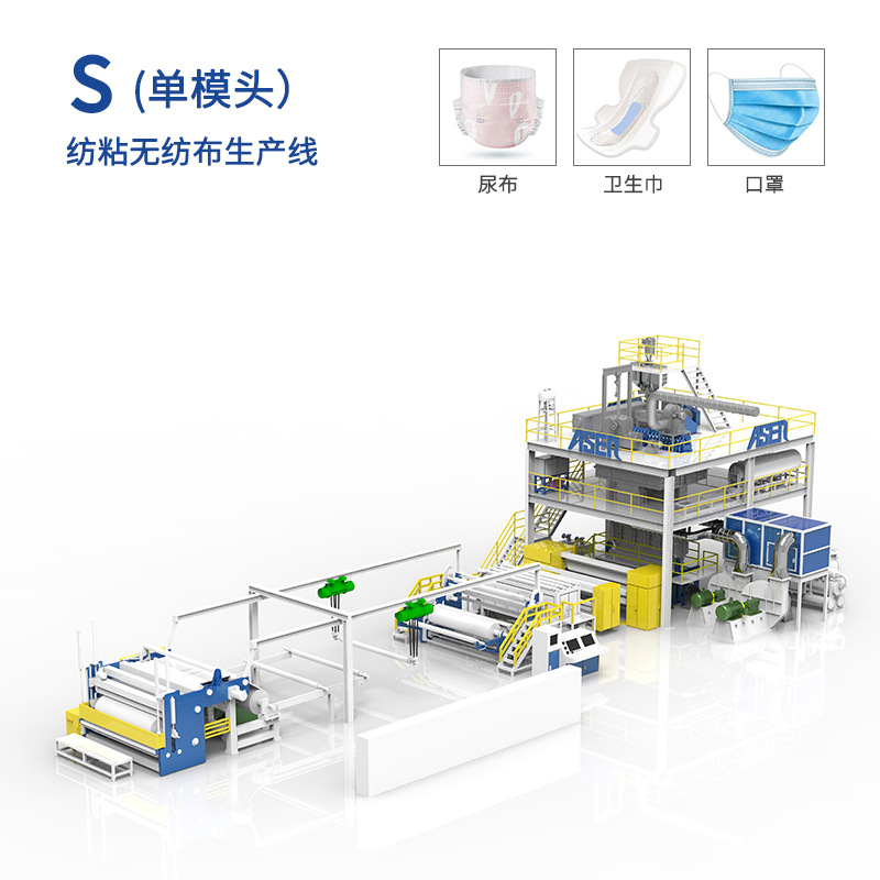 2.4米S单纺粘模头无纺布机 厂家直供