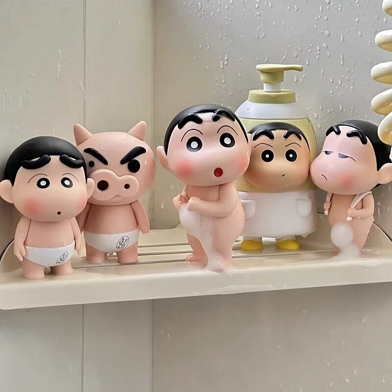 Crayon Shin-Chan Figurine Model Toy for Bathroom, Dressing Room, Desktop, Home Decor, Creative Accessories