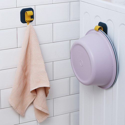 Multifunctional punch-free hook, home bathroom wall-mounted washbasin rack, bathroom sticky hook, kitchen storage rack