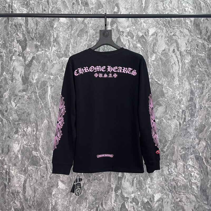 クロスボーダーのトレンディなブランド Chrome Heart 長袖 T シャツ ピュアコットン メンズ レディース ルーズスポット卸売|undefined