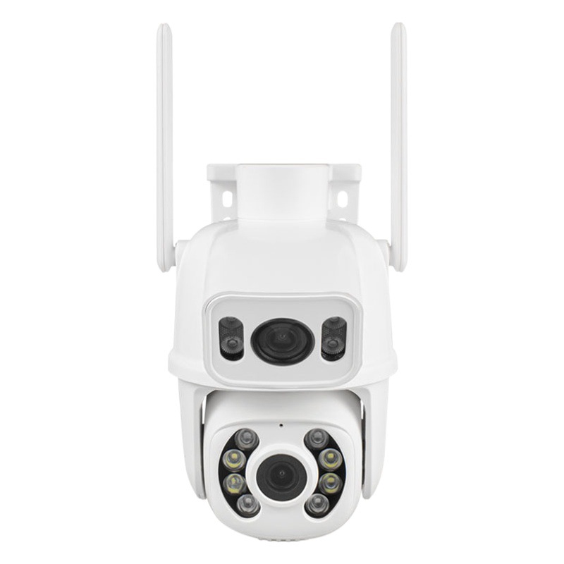 Venta al por mayor bola arma binocular vinculación integrado cámara de vigilancia inalámbrica 360 grados sin ángulo muerto doble imagen visión nocturna HD