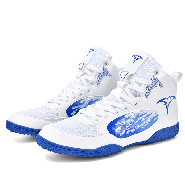 New High-Top Two-Tone Weightlifting Shoes Wrestling Shoes 2025 New Boxing Shoes Cross-Border Large Size Lace-Up Weightlifting Shoes