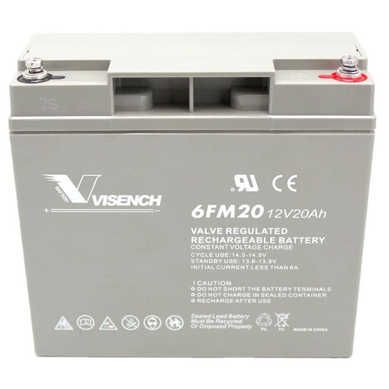VISION威神蓄电池6FM20 UPS电源 12V20AH 免维护储能蓄电池