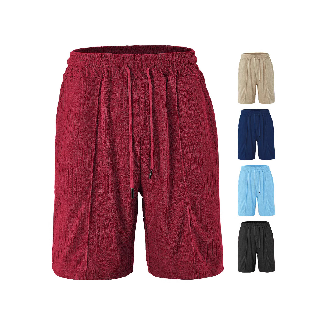 Ropa de hombre transfronteriza europea y americana TK de moda de verano deportivo relajado toallas transpirables Jacquard pantalones de hombre