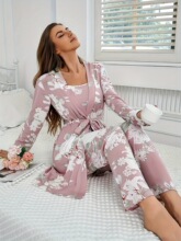 Y 28736 Milk Silk Loungewear Set ţ��˿�Ҿӷ� �羳ŷ��
