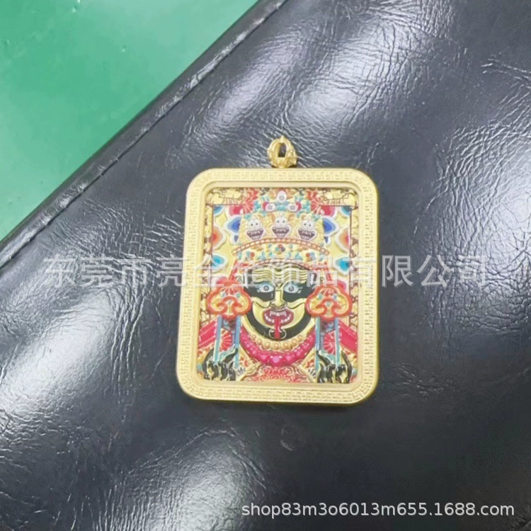 Трёхмерное рельефное Zakiram Thangka титановая сталь тибетский Тибетский Thangka амулет нержавеющая сталь Gawu коробочка