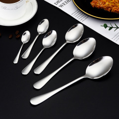 1010家庭用ステンレススプーンホテルスプーン食器洋式ステーキキッチンスープ円形スプーン卸売り