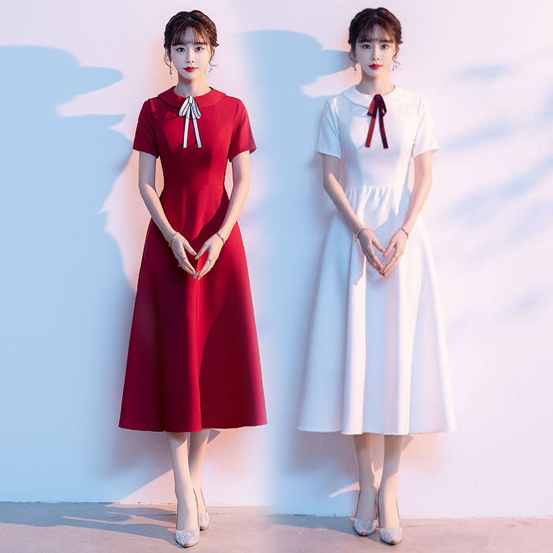 Student Choir Costume Female Red Song Competition Costume High School Students Poetry Recitation Performance Conductor Dress Student Choir Costume Female Red Song Competition Costume High School Students Poetry Recitation Performance Conductor Dress