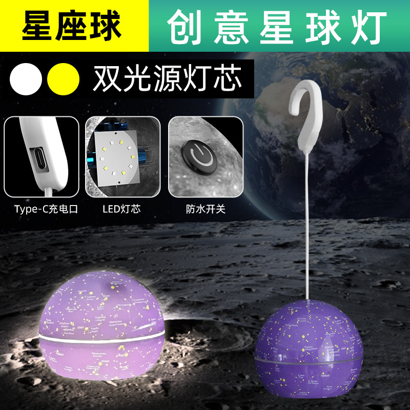 Transfronteriza nueva luz de camping al aire libre linterna impermeable Linterna Creativa brillante larga resistencia negro tecnología campamento Luz