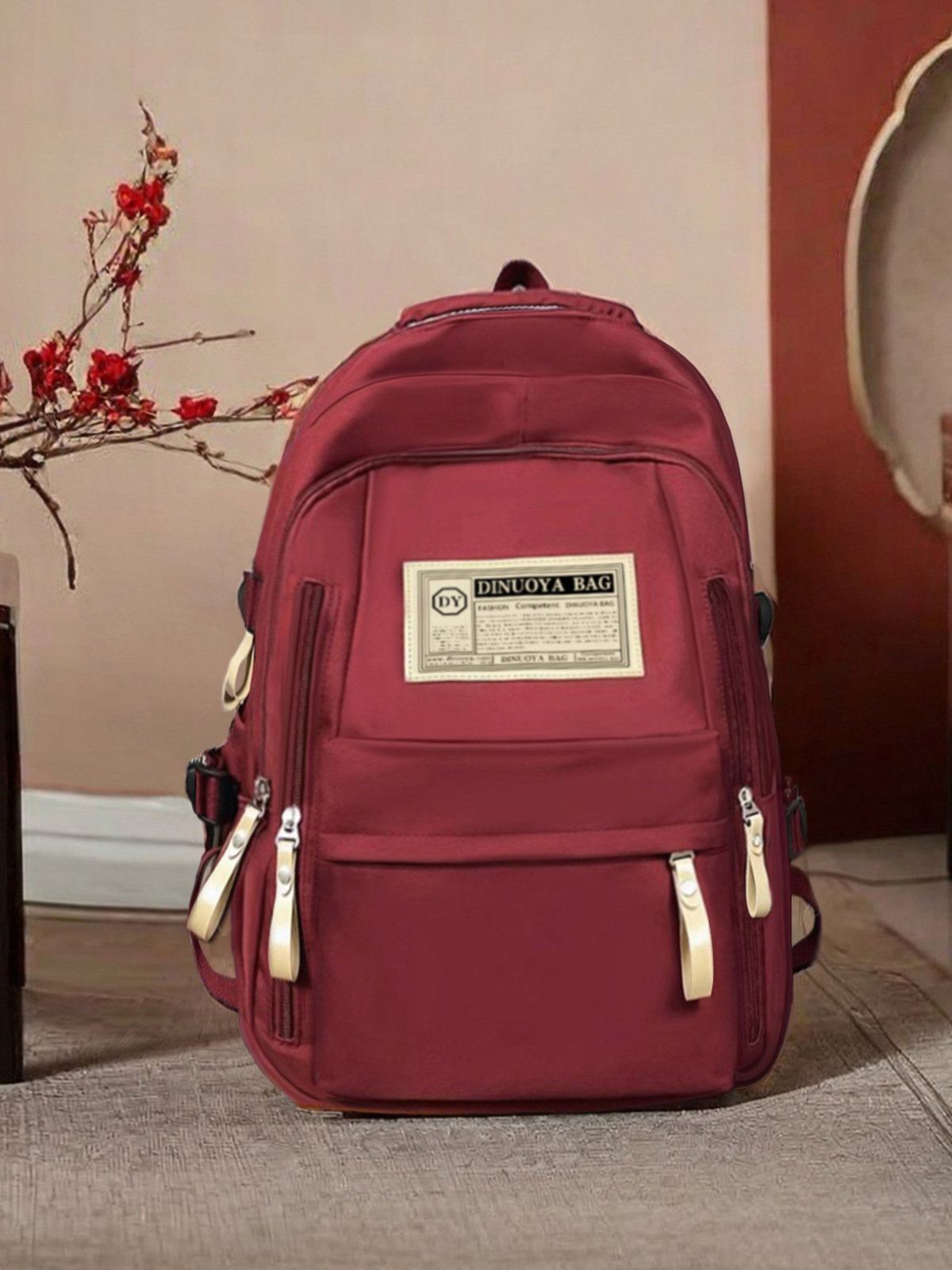 Estudiante de secundaria, niña, estilo coreano casual simple, gran capacidad, escuela de primaria de grado 3-6, mochila ligera de color sólido