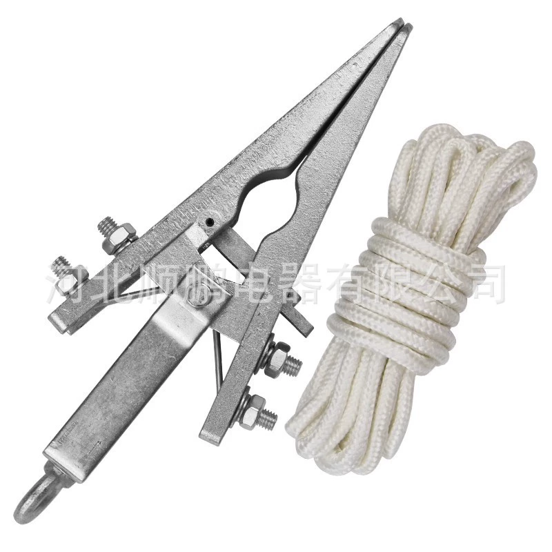 10кВ Высоковольтная Силовая Башня метала висячий ударный зажим провода заземляющий провод 220кВ Утконос клип крокодил изоляционный трос