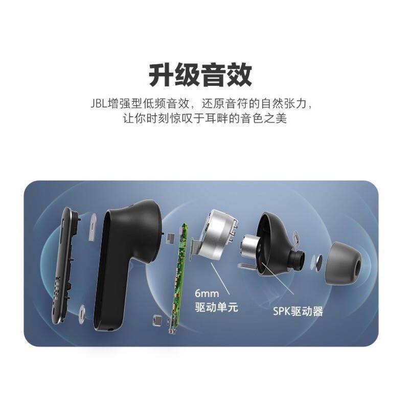 JBL T230NC TWS无线蓝牙耳机入耳式降噪运动防水运动音乐耳塞适用|undefined
