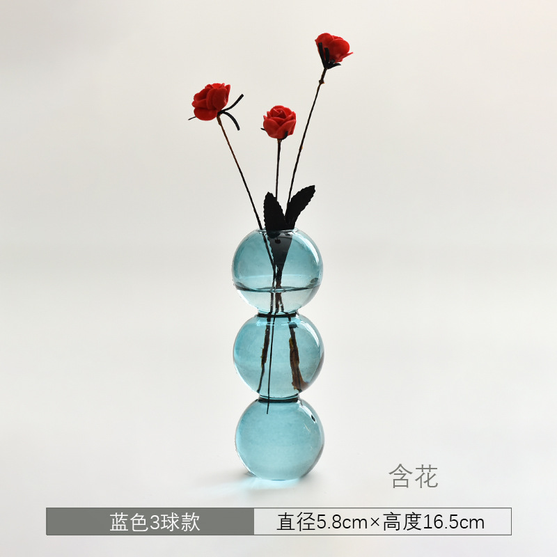 INS diseñador burbuja bola de color florero de cristal cafetería B & B decoración suave decoración fondo