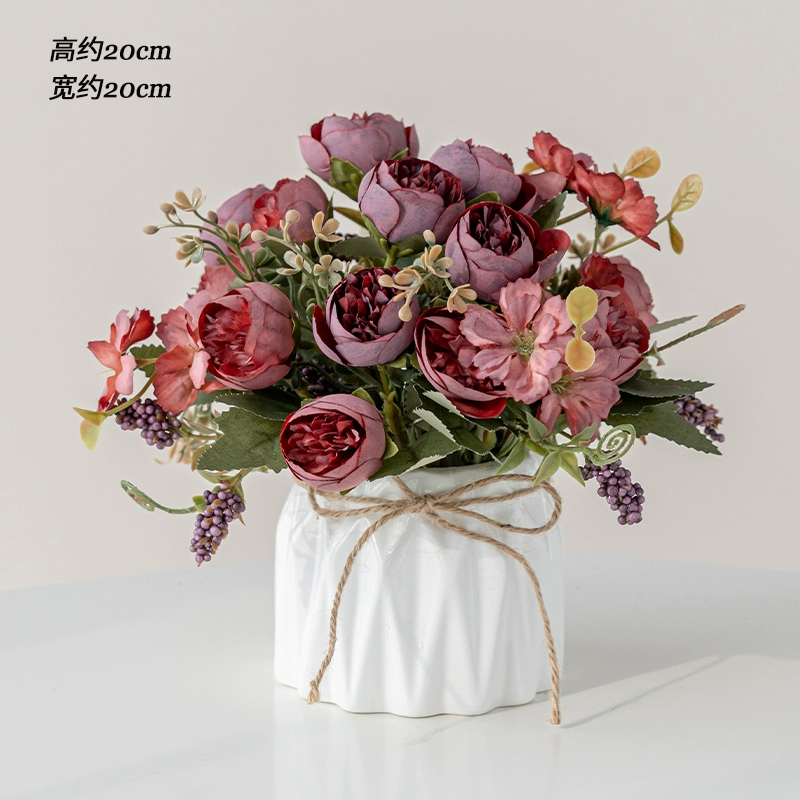 Nordic simulation flower decorative flower decorative flower room fake flowers fake flower plastic flower dining table flower bionic bionic flower bleaching flowers