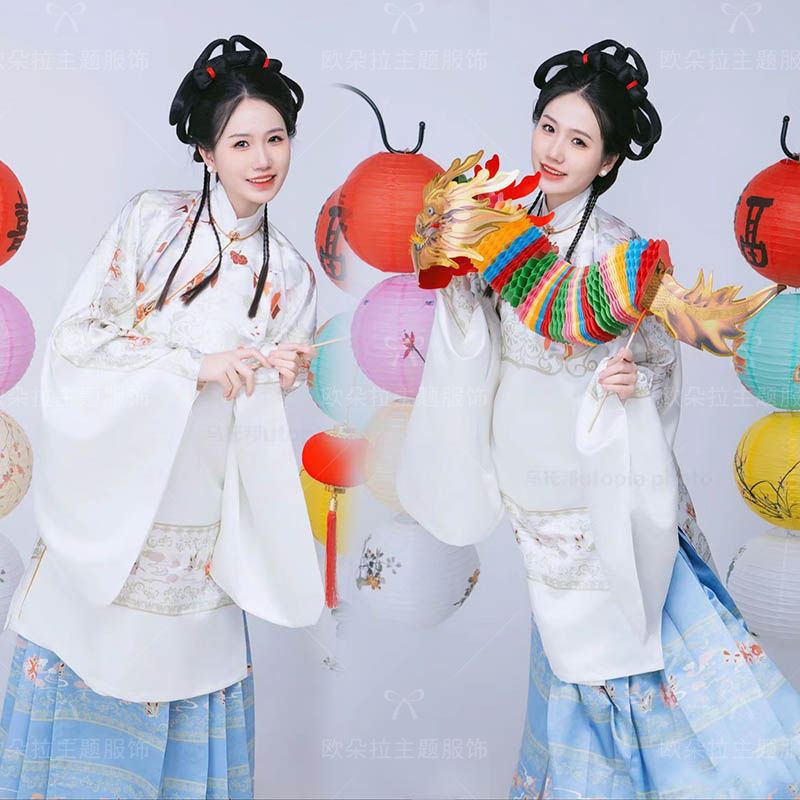 Maternity photo clothing New Studio New Chinese style photography retro Tang suit dress Ming Han clothing photography clothing