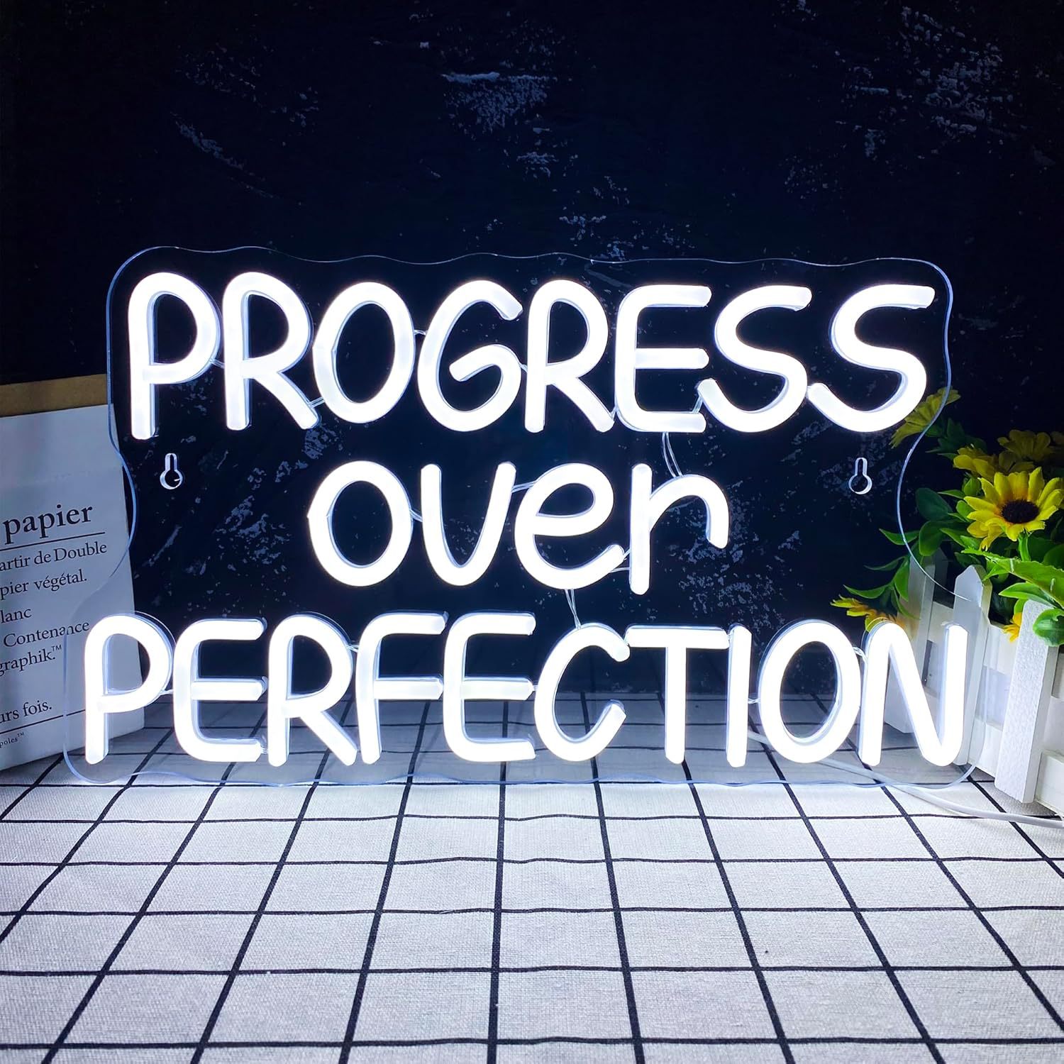 Progress Over Perfection40x23cm