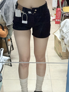 Black Denim Shorts for Women 2025 New Summer Elastic High-Waist Slim Hot Girl Versatile A-Line Hip-Covering Hot Pants