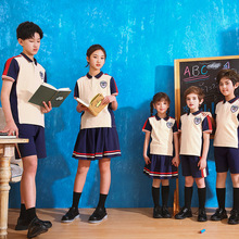 2021夏装新款英伦风中小学生幼儿园教师园服工作服学院风学Y823