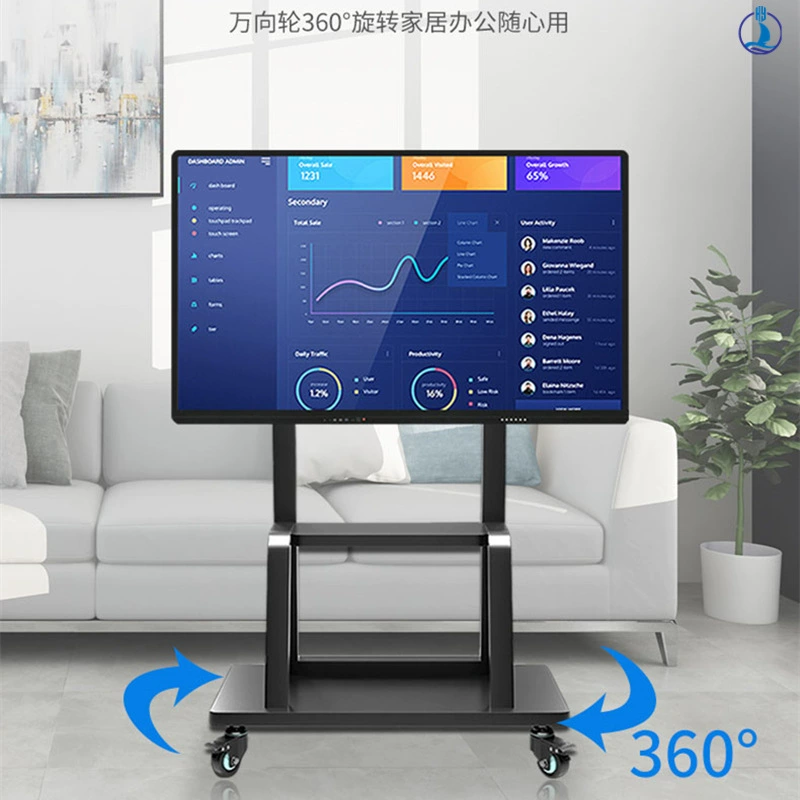 Mobile TV cart, floor‑standing universal bracket, telescopic height, 32–120″ variants