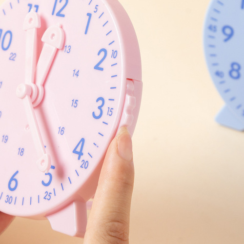 Teaching clock model for primary school students in first and second grade children's understanding of time teaching aids mathematics three-hand linkage clock table