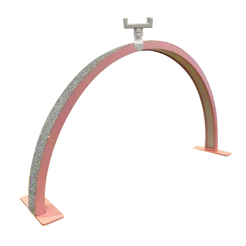 Transfronterizos media luna belleza manicura lámpara de cinta perforación soporte sin sombra luna curva belleza lámpara manicura luz de mesa belleza