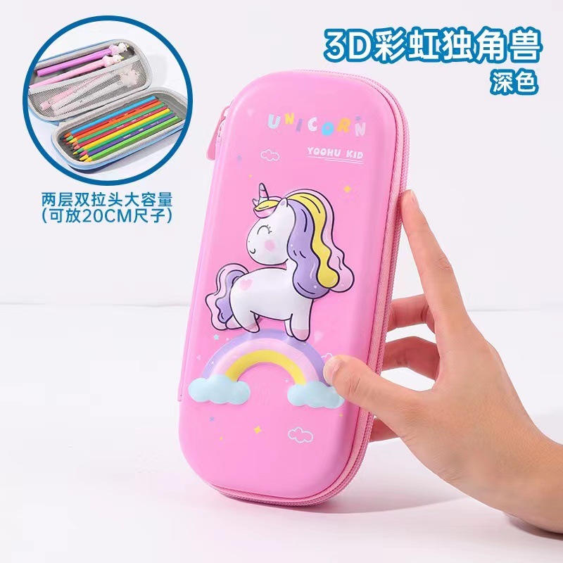 Nuevo estuche para lápices de gran capacidad, caja de papelería, estuche para lápices, dibujos animados creativos 3D, estuche para lápices para estudiantes de secundaria y secundaria, niños