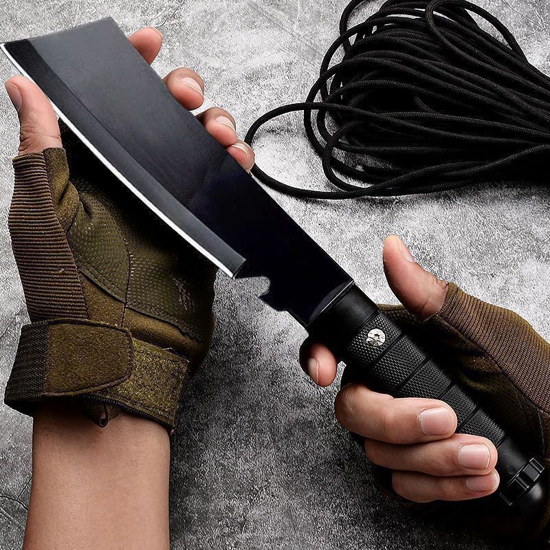 户外圆柱柄高硬度随身荒野锋利军刀多功能防身水果刀荒野求生专用