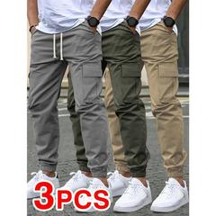 Set of 3 Stylish Men'S Cargo Pants Comfortable Breathable