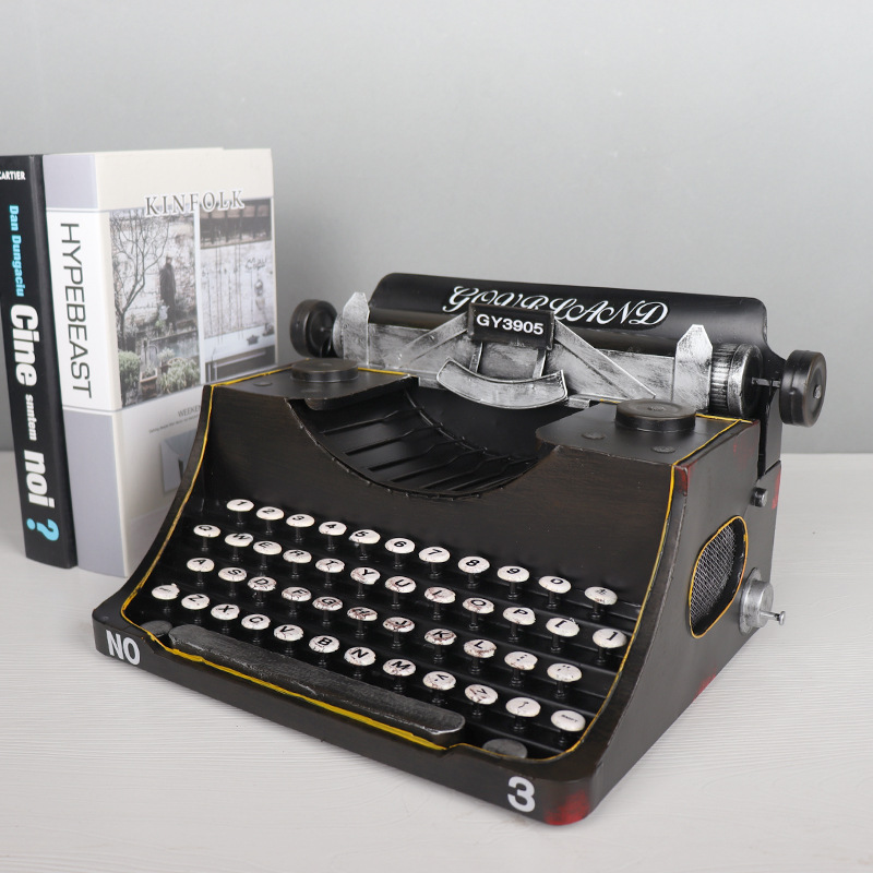 复古怀旧家居装饰品摆件书房摆设店铺橱窗陈列打字机模型摄影道具