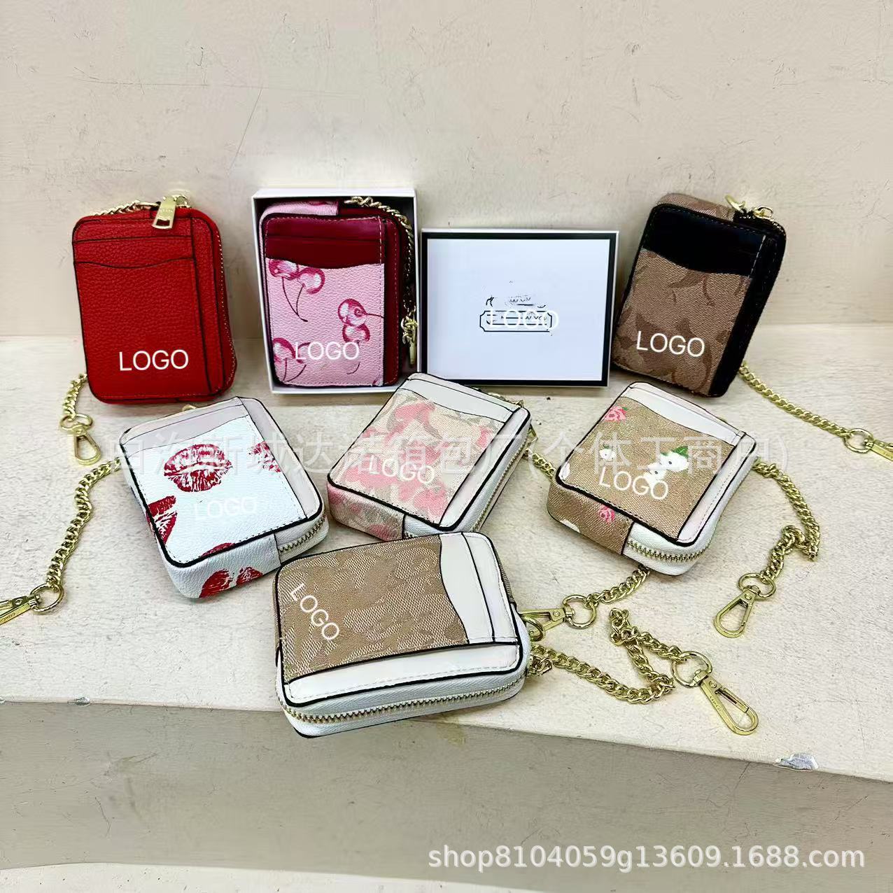 2025년 신상 유럽풍 여성용 미니 지갑, 개성 있는 디자인, 패턴과 배색, 트렌디한 레터링, 동전 지갑, 핸드백