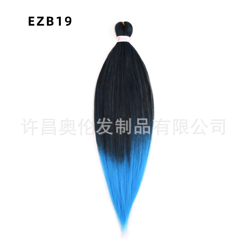 EZ peluca floja suave de fibra química africana 26 pulgadas 90 gramos de PVC bicolor ignífugo seda de baja temperatura gran trenza