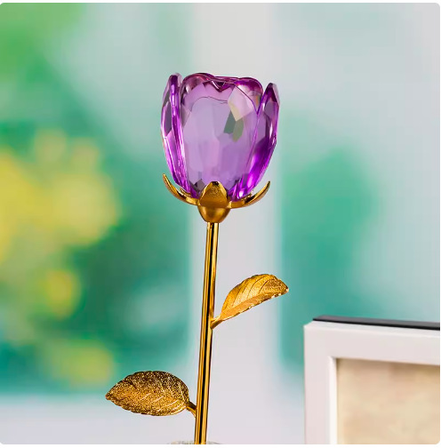 꽃병이 없는 새싹 스타일(보라색)