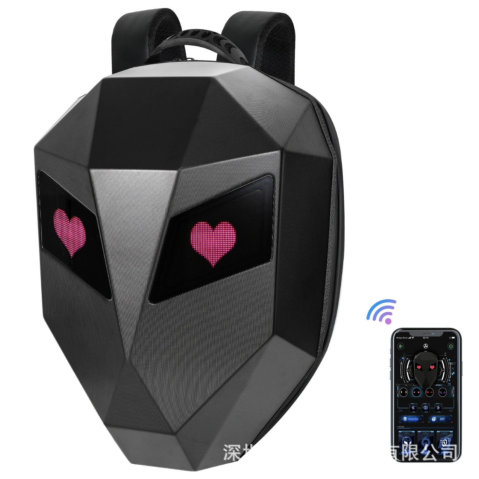 LOY Cavaliers Backpack Lighting Patterns HD high -definition screen DIY cool outdoor mobile LED backpack