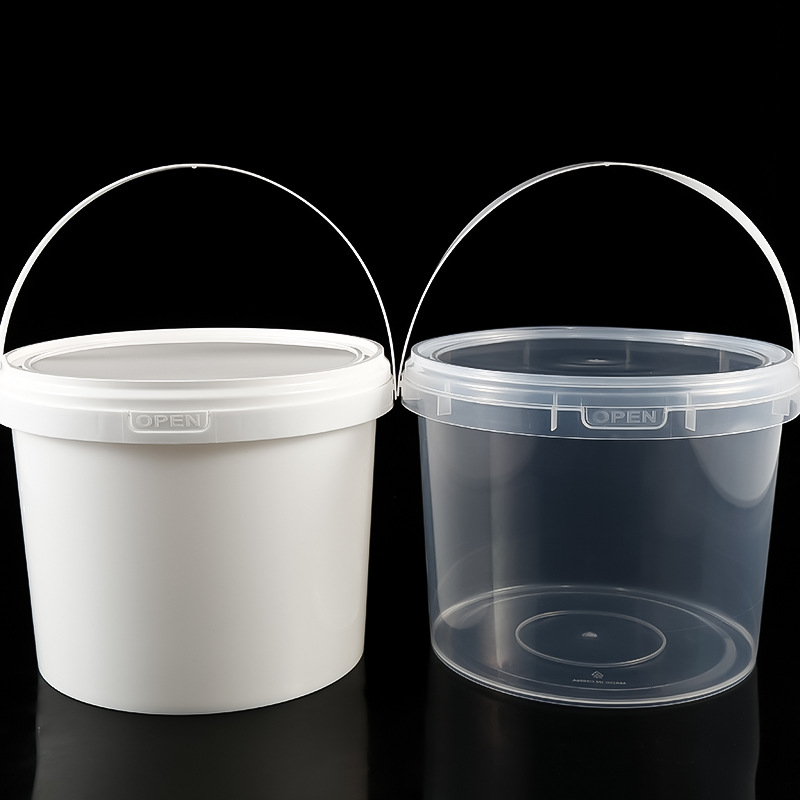 透明pp洗衣粉包装桶食品接触塑料涂料桶5升圆桶龙虾桶油漆桶