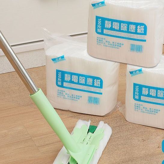 100 Pieces of Electrostatic Dry Wipes for Household Dust Removal, Disposable Feather Dusters, Dust-Absorbing Paper, Pet Hair Cleaning Tool