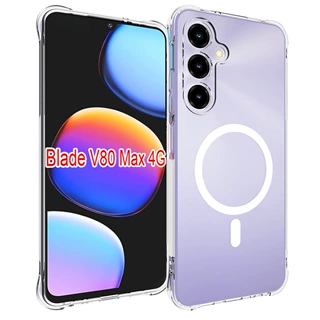 适用Blade V80 Max 4G磁吸防摔TPU手机壳磨砂边气囊简约软保护套