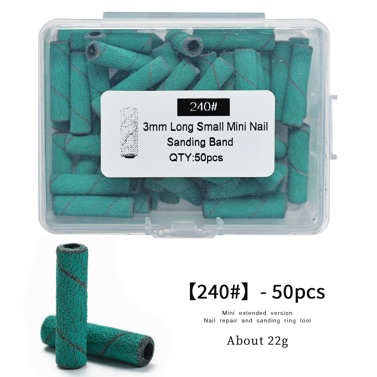 Transfronterizo nuevo clavo cabeza de molienda anillo de arena máquina de pulir eléctrica clavo anillo de molienda negro y blanco multi-color caja de montaje cojinete