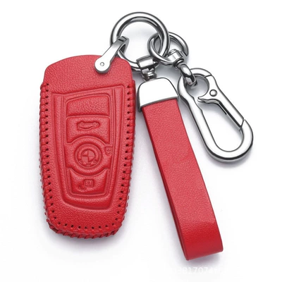 leather key case key buckle: Static Rod/Key Bag - bmw-b-square-3-key-red-high-grade-leather