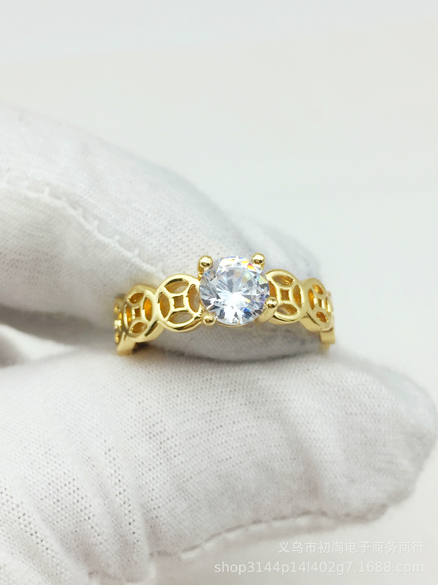 Fashionable coins with zircon