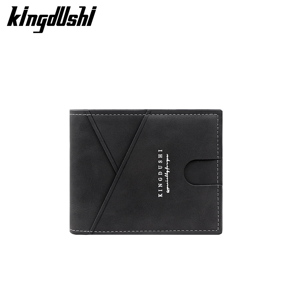 Nueva billetera corta para hombre de moda estilo europeo y americano con múltiples tarjetas, billetera de pu, billetera de cuero suave, bolsa de monedas