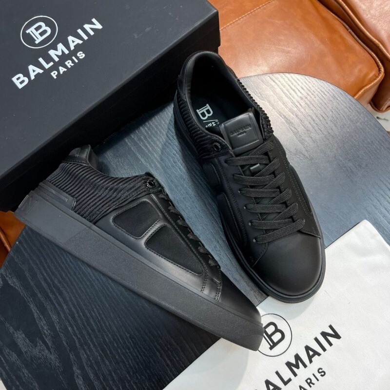 Original Label and Original Box Balmain New Men's Sports Casual Shoes with Color-Blocking Design, Fashionable and Versatile, Soft