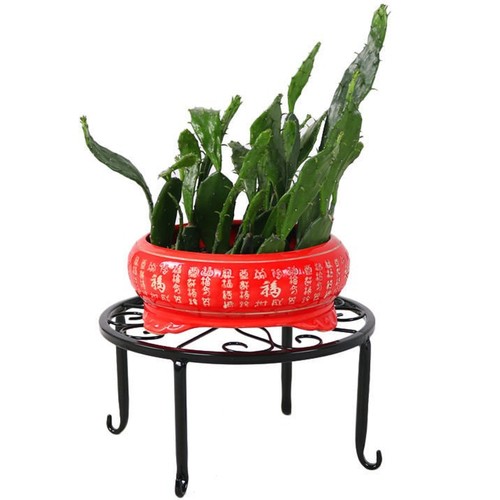 Labeling Iron Wrought Flower Stand Round Floor Cushion Indoor Balcony Desktop Desk Green Pothos Living Room Plant Stand Elevation
