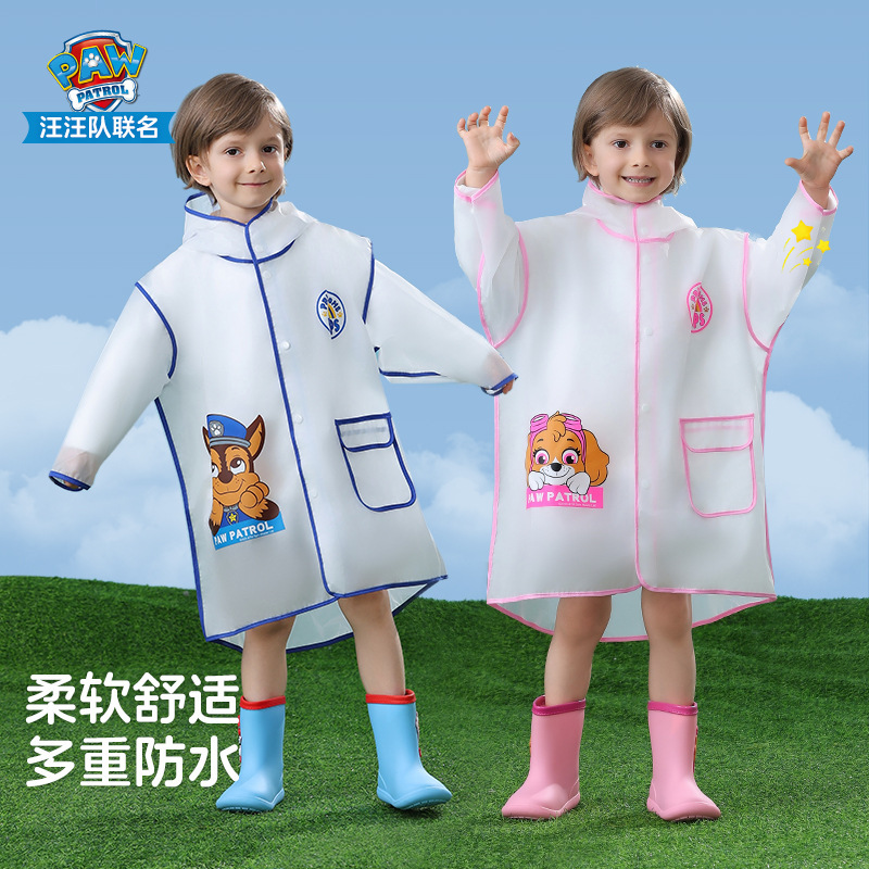 Paw Patrol Genuine Children's Raincoat for Boys and Girls 2025 New Waterproof Student Rain Poncho for Kindergarten
