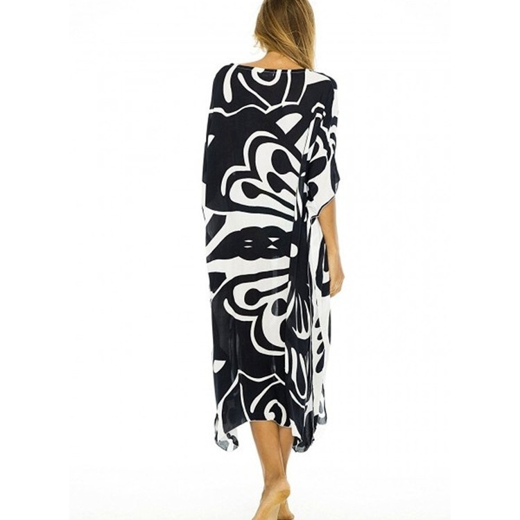 Beach cover-up robe Vestido de playa suelta más el tamaño de vacaciones Vestido de playa bikini cubierta exterior transfronteriza 1D116