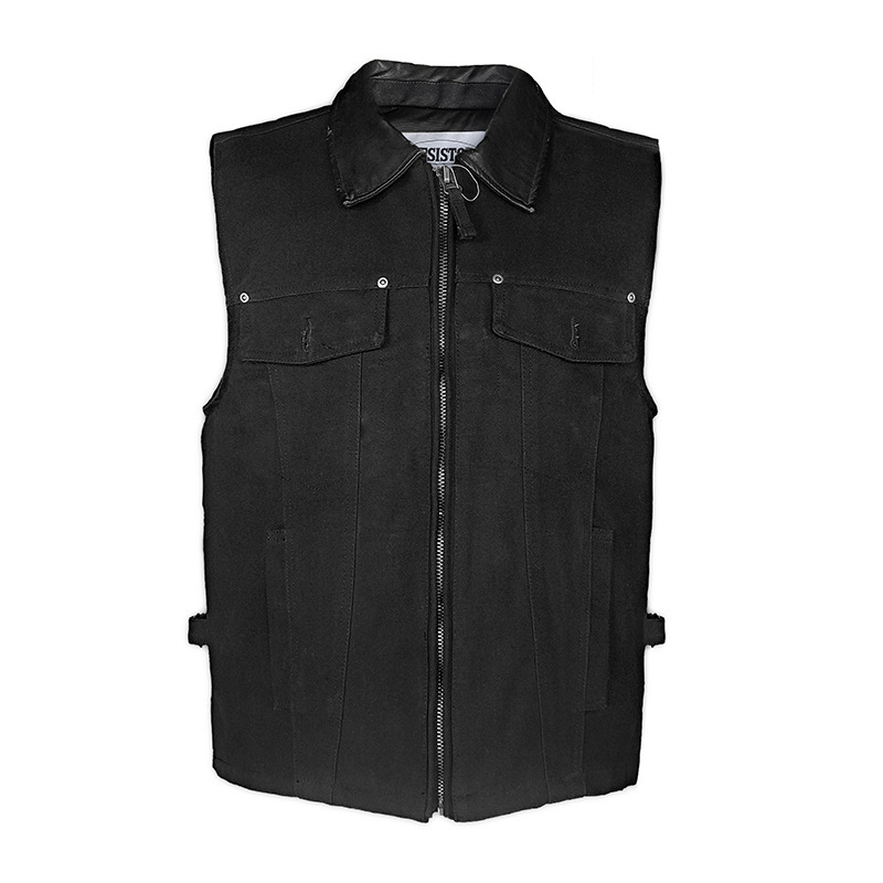 Customized 2025 New Amazon Wish Aliexpress Vest Motorcycle Lapel Leather Vest Team Punk Waistcoat