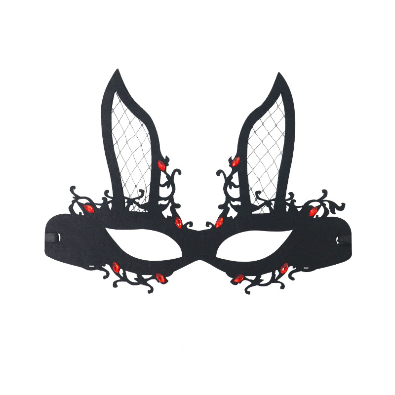 Nuevas máscaras de flores negras máscaras de baile máscaras de Halloween máscaras de mujeres máscaras de gato cos máscaras de mitad de cara