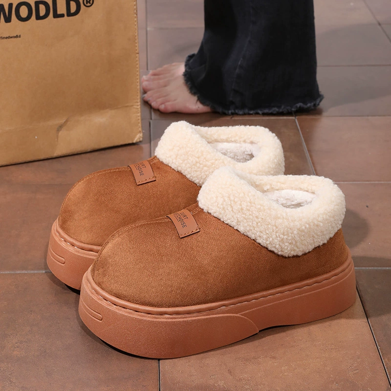Nango Wan Pack и хлопковые тапочки женские теплые зимние туфли с толстым дном